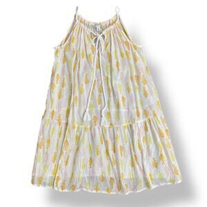 J.Crew Fish Print Cotton Gauze Dress Women’s M Rope Tie Beach Coverup